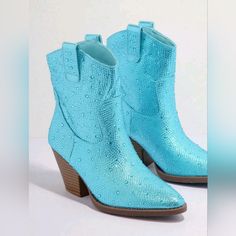 Pride 2024, Rhinestone Boots, Bar Hopping, Princess Baby, Baby Princess, Shoes Blue, If The Shoe Fits, Shoe Fits, Blue Rhinestones