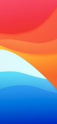 an orange and blue abstract background with waves