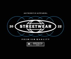 the logo for streetwear 22, featuring an oval shape with blue lines on it