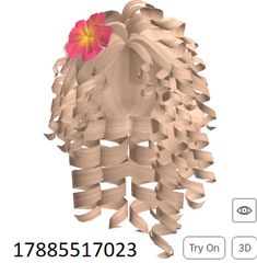 an image of a bunch of ribbons with a flower on it's back side