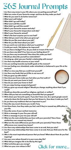 List of journal prompts 365 Daily Journal Prompts, One Question A Day Journal, How To Journal Daily, Stuff To Write In A Notebook, Writing Ideas Journal, 30 Day Journal Prompts, The Year Of Me, 365 Journal Prompts, Kdp Journals