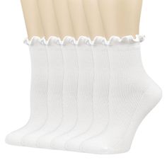 PRICES MAY VARY. High quality combed cotton:Women's cotton socks are made of 64% combed cotton with double needle technology, making women socks softer and more breathable. One size 5-9: Women's Ruffle socks are suitable for most US women's shoe sizes 5-9. Women's cotton socks have enough elasticity to wrap around your ankles. Ruffle cuffs:Frilly socks for women are designed with ruffle cuffs,cute and sweet.The rubber band cuffs prevent them from slipping off easily and provide a perfect fit. Ea Lettuce Socks, Socks Ruffle, Ruffle Socks, Frilly Socks, Ruffled Socks, Women Socks, Cute Socks, Rubber Band, Cotton Socks