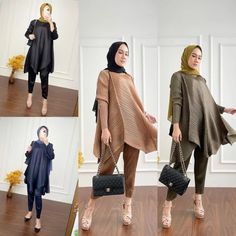 2 Pieces Pants Suit Abaya Dubai Turkey Arabic Muslim Sets Hijab Dress Women Kaftan Islamic Clothing African Musulman Difference Modest Wear, Pants Suit, Hijab Dress, Free Size, Short Sleeves Tops, Dubai, Top Brands