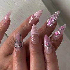 49695344591147 Nagel Tips, Manicure Tips, Fake Nails With Glue, Y2k Nails, Nails Set, Nail Forms, Short Acrylic, Manicures Designs, Nail Supplies