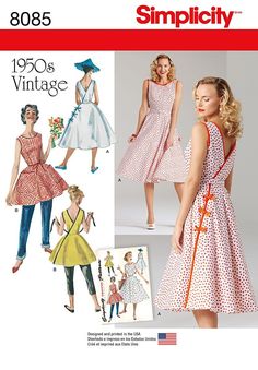 an image of women's dresses from the 1950's and 1960s's