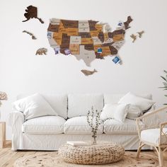 PRICES MAY VARY. 📍 3 DIFFERENT SIZES: The US Wood Map comes in 3 sizes: Size M (Length x Width x Height: 40x 25 x 0.25 in), size L (Length x Width x Height: 60x 37.5x 0.25 in) and size XL Prime (Length x Width x Height: 78 x 43 x 0.25 in) making it easy to display on a wall or other flat surface. 🗺️ PERFECT CRAFTED ITEMS: This beautiful US State Map is made of birch plywood by the hands of skilled craftsmen. Therefore, the color of the map might be a bit lighter or darker because it's made of Map Of The Us, Us Travel Map, Us State Map, Travel Map Pins, Wood World Map, Wooden American Flag, Wooden Map, Wood Map, 4th Of July Decorations