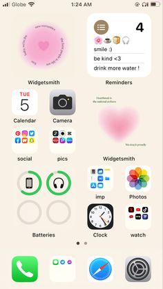an iphone screen with several different icons on it