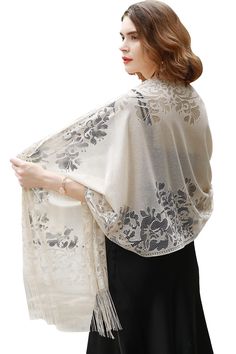 PRICES MAY VARY. material:The evening shawl is made of 100% polyester.Weight:3.1ounces. Soft fabric,comfortable and breathe freely, brief design,flower mesh.Fashion fringe with the fabric. It is very lovely and lightweight. suitable size: 24" x 75". It is enough to wear many different ways like looped, draped, as a shawl, tied in your hair.It will be rolled up and packed easily in your purse. Any time you need it, it will stays wrinkle free and drape nicely. ideal occasion: These beautiful and f Formal Shawl, Mesh Scarf, Scarf Lace, Ladies Scarf, Evening Shawls, Mesh Fashion, Yellow Scarf, Scarf Material, Wedding Shawl