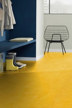 Lemon Zest Linoleum Tile Flooring Forbo Marmoleum Click Cinch LOC Seal Repel Dust, Longbow, Healthy Water