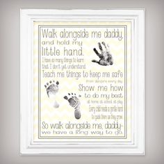 a cross stitch pattern with the words walk alongside me daddy and hold my little hand