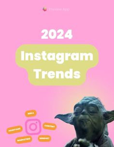 an image of a baby yoda with the words instagramm trend on it