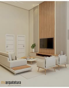 a living room filled with furniture and a flat screen tv