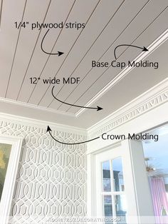 how to install the crown molding on a ceiling