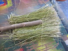 a close up of a brush on a table