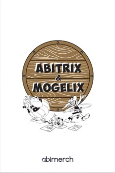 an advertisement for abtrix and mogglix with cartoon characters on it