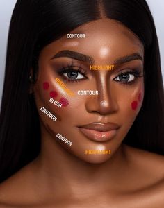 Contour Makeup For Black Women, Heavy Makeup Look, Corporate Makeup, Esthetician School