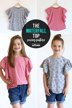 the waterfall top sewing pattern for girls