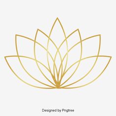 a golden lotus flower with the words designed by progreee on it's side