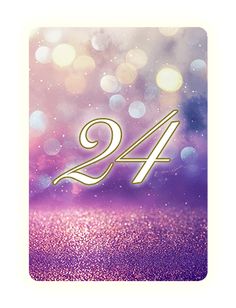 the number twenty five on a purple and pink background