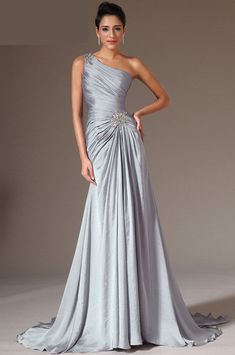 Grey Evening Dresses, Mermaid Evening Gown, Wedding Reception Dress, Dress One Shoulder, فستان سهرة, Mermaid Evening Dresses, Reception Dress, Stylish Wedding, Mermaid Fashion