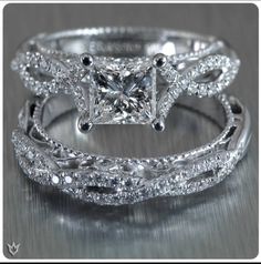 an image of a princess cut diamond ring on the facebook page with caption that reads, they beautifully complete each other