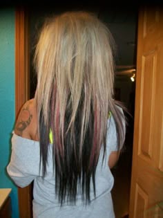 Stephanieelala.tumblr.com Loves it! Blonde And Black Hair, Haircuts For Long Hair With Layers, Long Dark Hair, Haircut And Color, Scene Hair, Long Layered Hair, Haircuts For Long Hair, Hair Inspo Color, Long Hair Cuts