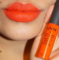 . Orange Lipstick Makeup, Nyx Lip Cream, Nyx Soft Matte Lip Cream, Orange Lipstick, Nyx Lip, Soft Matte Lip Cream, Lips Makeup