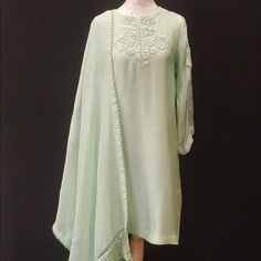 Elegant Sage Green Pakistani Suit Perfect For Any Occasion! It Has Only Been Worn Once. This Suit Is In An Xs Size. This Comes With The Top As Well As The Dupatta. Elegant Fitted Sharara With Naqshi Details, Elegant Fitted Salwar Kameez With Naqshi, Elegant Green Salwar Kameez With Naqshi Details, Elegant Anarkali Set With Naqshi For Party, Elegant Naqshi Palazzo Set For Party, Elegant Semi-stitched Green Unstitched Suit, Elegant Summer Lawn Suit With Straight Kurta, Elegant Summer Unstitched Suit With Straight Kurta, Pista Green Dabka Work Sets For Formal Occasions