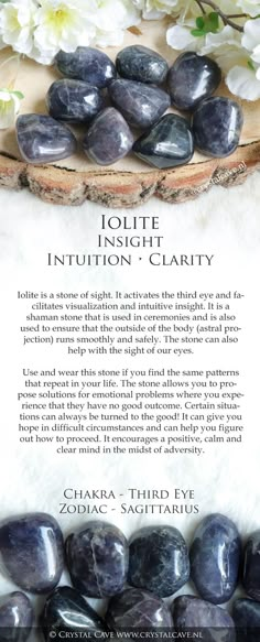 Iolite Crystal, Zodiac Sign Sagittarius, Iolite Jewelry, Iolite Stone