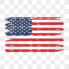 an american flag painted on a white background