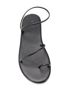 Ancient Greek Sandals Kansiz Flat Sandals - Farfetch Black Sandals Flat, Strappy Sandals Flat, Black Strappy Sandals, Classy Shoes, Ancient Greek Sandals, Shoe Inspo, Greek Sandals, Boot Pumps, Shoe Obsession