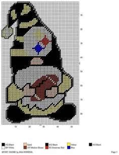 a cross stitch pattern with a teddy bear holding a soccer ball in it's paws