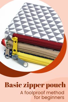 the zipper pouch pattern is easy to sew and can be used as a sewing project