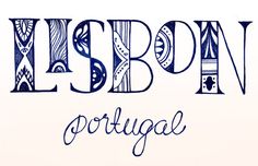 the word elborn portugal written in cursive writing on a white paper background