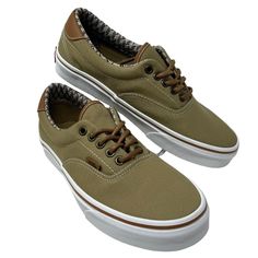 Vans Era 59 Shoe Skate Low Top Sneakers Women's Size Khaki Canvas Vn0a38fskhc Brand New With Box. 100% Authentic! Refreshing Our Classic Lace-Up Shoe With Timeless Leather Accents, The Era 59 Brings An Elevated Aesthetic To This Heritage Low-Top Style. Along With The Supportive Padded Collar That The Era Is Famous For, This Iconic Silhouette Blends Laid-Back Comfort With Sleek Upgrades That Let You Do It All. Legendary Low-Top Shoe Lace-Up Closure Sturdy Canvas Uppers Elevated Leather Accents Me Khaki Lace-up Canvas Sneakers, Vans Brown Sneakers For Spring, Brown Vans Sneakers For Spring, Beige Low-top Vans Sneakers, Brown Vans Sneakers, Beige Lace-up Vans Sneakers, Casual Beige Vans Sneakers, Vans Classic Old Skool, Elevated Aesthetic