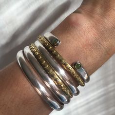 Classic Silver Stacking Cuff — MoonPi Jewelry Your Order Has Shipped, Order Has Shipped, Vision Bored, Silver Bracelet Stack, Mixed Metal Bracelets, Dope Jewelry, Stacked Bangles, Funky Jewelry, Stacked Jewelry