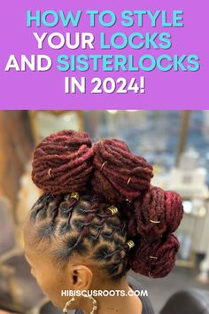 14 Sisterlocks and Loc Hairstyles For Special Occasions in 2024! Sisterlocks Bun Styles, Easy Loc Styles Long, Sisterlocks Styles Updo, Growing Long Natural Hair, Loose Buns