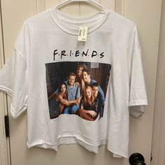 Never Worn With Tags Friends Cropped T- Shirt Friends Tv Show Friends Shirt Super Soft! Friends Tshirt Tvshow, Friends Shirts Tv Show, Tv Show Friends, Closet Tour, Friends T Shirt, Cropped Graphic Tees, Patriotic Crafts, Cozy Tops, White Crewneck