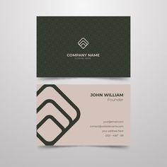 a business card with an abstract design on the front and back, in black and white