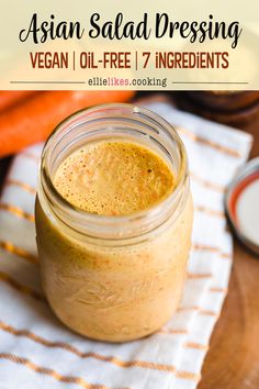 Japanese Carrot Dressing - Ellie Likes Cooking Salad Dressing Vegan, Vegan Salad Dressing Recipes, Asian Salad Dressing, Asian Dressing, Salad Dressing Recipe