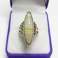 ad eBay - Ring Material / Gilt Sterling Silver 875. Agate stone. Stone Type / Agate. If there is a major dent, ding, flaw, or bend, it will be noted under the basic information. It is truly a masterpiece ring. Antique Jewelry Rings, Agate Stone, Antique Jewelry, Vintage Antiques, Vintage Ladies, Ring, Agate, Jewelry Rings, Sterling Silver