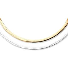 The smooth, polished look of the omega chain makes it a perennial favorite. Fashioned in 14K two-toned gold, this 5.0mm-wide style may be worn as a yellow- or white-gold design. Buffed to a brilliant luster, this 16.0-inch chain is finished with a 2.0-inch extender and secures with a lobster claw clasp. Gold Medallion Necklace, Gold Medallion, Diamond Choker, Peoples Jewellers, Local Jewelry, Medallion Necklace, Cluster Pendant, Modern Necklaces, Cool Necklaces