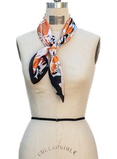 Our Orange Blue Black Floral Print Silky Neck Scarf can make any outfit stylish Floral print on a silky feel fabric Colors: Orange/Blue/Black/Ivory/Beige Fabric content: 100% Polyester Has a black border all around Dimensions: 28" x 28" Can be worn many different ways Black Silk Scarf For Work, Black Silk Scarf With Floral Print, Black Silk Scarves With Floral Print, Black Floral Print Scarf, Black Silk Scarf For Spring, Colors Orange, Scarf Sale, Just Style, Scarf Poncho