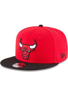 Wear your Bulls style with pride in this Chicago Bulls New Era Red 2020 2T 9FIFTY Snapback Hat! This Chicago Snapback Hat features a front embroidered team logo. Go Bulls! New Era Basic 9FIFTY, Team logo embroidered on the front, New Era flag embroidered on the left side, Plastic snapback, Adjustable Closure, Polyester material, Polyester, Wipe clean with cloth or cleaning kit, 4 Red Sporty Hat For Sports Events, Sporty Red Fitted Hat For Sports Events, Red Sporty Fitted Hat For Sports Events, Casual Baseball Cap For Fan Gear With Flat Brim, Casual Baseball Cap With Flat Brim For Fans, Sporty Red Hat For Sports Events, Red Casual Hats For Sports Events, Red Casual Fitted Hat With Short Brim, Red Flat Bill Baseball Cap For Sports Events