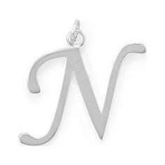 Crafted of genuine sterling silver, this initial pendant features a lovely script Letter N. The pendant measures just over 1 inch long. Size: one size.  Gender: unisex.  Age Group: kids. Script Lettering, Letter N, Initial Pendant, Initial Letter, Initial Letters, Chain Pendant, Chain Pendants, 1 Inch, Age Group