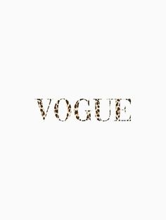 the word voque written in leopard print