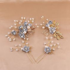 Quantity:4 Pieces; Type:Hair Accessories; Material:Metal; Hair Type:Normal; Usage Condition:Others; Handle:Others; Wearing Method:Others; Features:Creative,Decorative; Listing Date:11/24/2021; Base Categories:Hair Curler Clips  Pins Accessories 2023, Bridal Roses, Sweet Flowers, Wedding Headdress, Beads Flower, Bridal Headdress, Comb Hair, Hair Curler, Small Beads