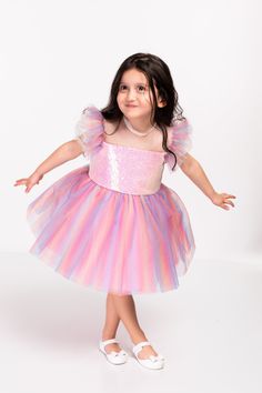 This Birthday Girl Tutu Dress is perfect for your special occasions, weddings , baptism or photoshoots. This First Birthday Dress is efficient with its refined look. And This Flower Birthday Girl Outfit is made of luxury satin sequin fabric for its top part and used a luxury rainbow colorful tulle for skirt part, and also there is layers of tulle for skirt part. There is lace on the neck of this Elegant  Dress. She will look glamorous with this classic Colorful Rainbow Girl Dress.. We sew the dresses according to your measurements so please get in touch with me before your order if you are not sure about sizes. Since ıt will be made to order, pls considerate shipment time as 5-7 working days. After shipment, we add your track number to Etsy and you can follow your item where is it but we w Girls Tutu Dress, Colorful Photoshoot, First Birthday Dresses, Girls Tutu Dresses, Flower Birthday, Girl Tutu, Birthday Girl Outfit, Photoshoot Dress, Dress Flower