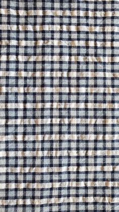 Blue Plaid cotton seersucker fabric.  Excellent for shirts or dresses.   100% Cotton.   44/45 inches wide Made of light to medium weight cotton.  Perfect for apparel (blouse, skirt, etc) or quilting. There is a total of 2 yards available.  Any order over a 1/2 yard will be sent as a continuous piece. Machine Wash Gentle Cold, Non Chlorine Bleach, Tumble Dry Low, Cool Iron. Seersucker Shirt, Seersucker Fabric, Perfect Tan, Blouse Skirt, Check Fabric, Poster Ideas, Fabric Texture, White Plaid, Miniature Dolls