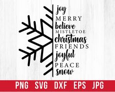 a christmas svg file with the words joy and merry